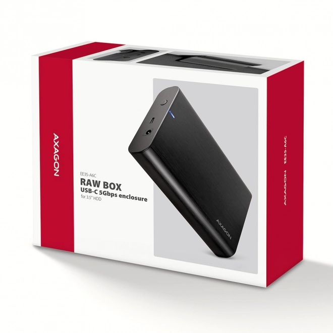 Hliníkový kryt na externý disk USB-C 5Gbps pre 3,5'' SATA