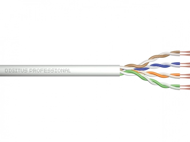 Inštalačný teleinformačný kábel Kategória 5e, U/UTP, Eca, PVC, 305m, Šedý