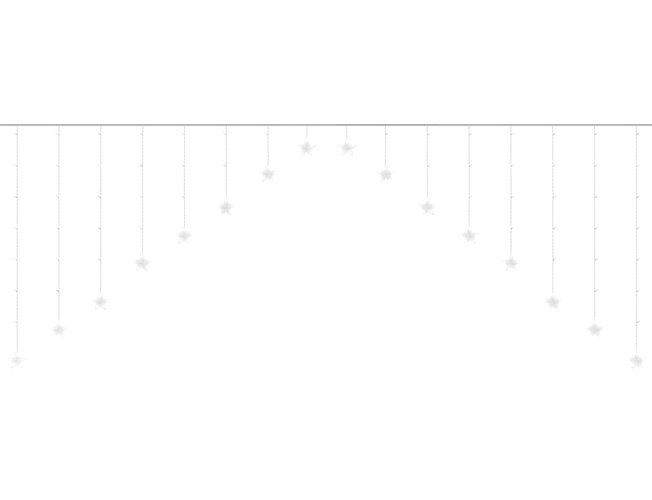 Svetelná opona Hviezdy LED studená biela 136 svetiel
