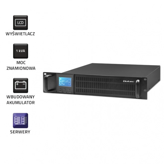 Záložný zdroj UPS RACK 1kVA 800W s LCD