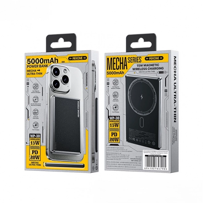 Indukčná power banka 5000 mAh Fast Charging PD 20W MagSafe