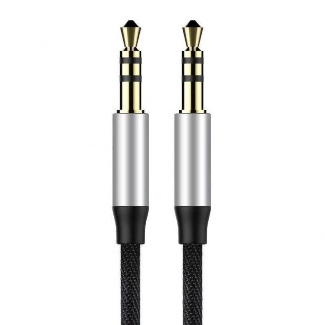 Baseus Yiven Audio Kábel Mini Jack 3,5 mm AUX, 1 m (čierny-strieborný)