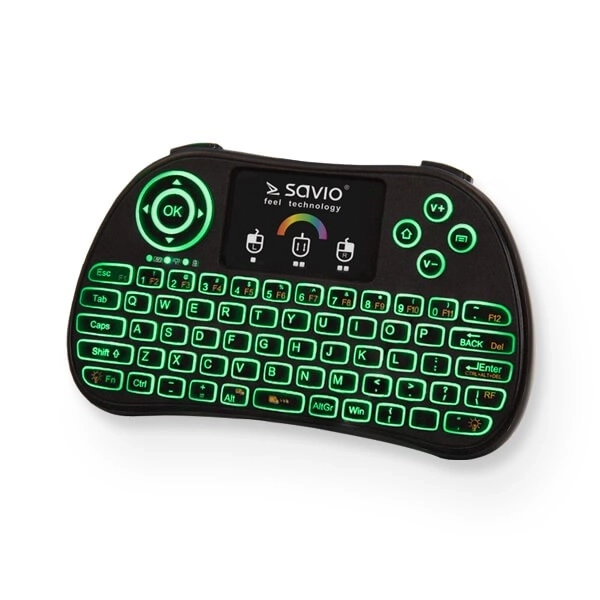 Podsvietená mini bezdrôtová klávesnica RGB TV Box, Smart TV, konzoly, PC, KW-03