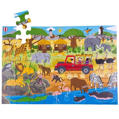 Podlahové puzzle Africké dobrodružstvo 48 dielikov