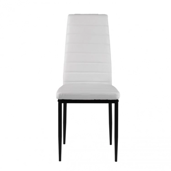 Súprava 4 jedálenských stoličiek z Eco-Kože s ergonomickým operadlom, biele