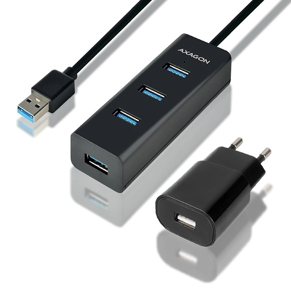 Štvorportový USB 3.0 HUB s nabíjačkou