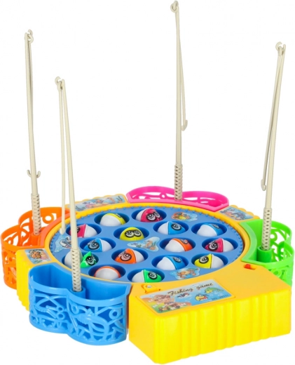 Rotujúce jazierko s otvárajúcimi sa rybkami