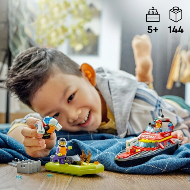 LEGO® City 60373 Hasičská záchranná loď a čln