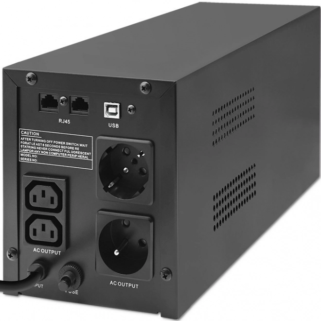 Záložný zdroj energie Qoltec UPS 2000VA 1200W s LCD a USB