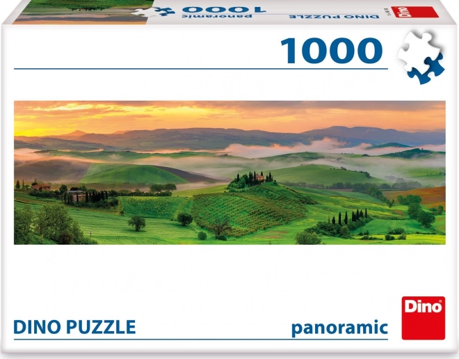 Panoramatické puzzle Val d’Orcia, Toskánsko, Taliansko 1000 dielikov