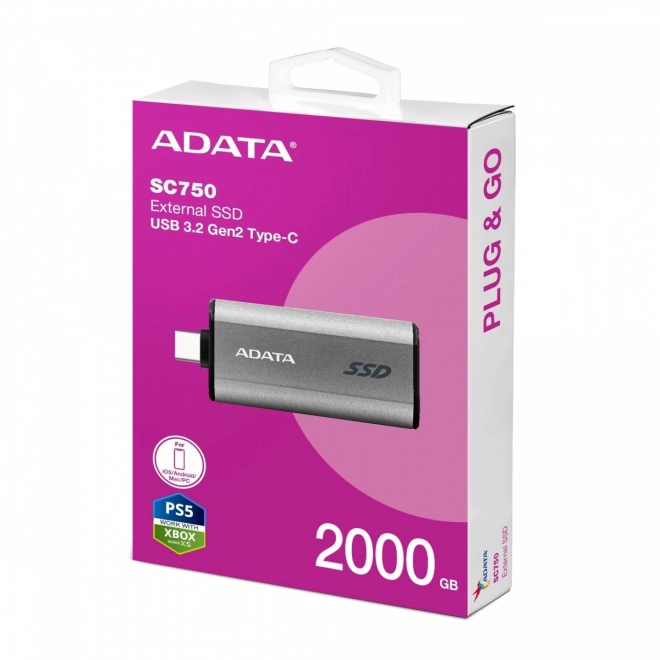 Externý SSD disk SC750 2TB USB3.2C