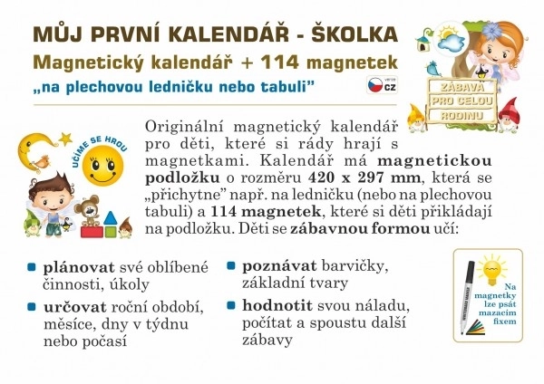 Magnetický kalendár - Škôlka 114 magnetov