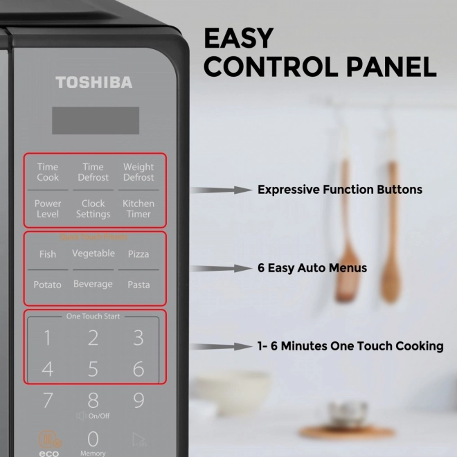 Mikrovlnná rúra Toshiba s dotykovým ovládaním