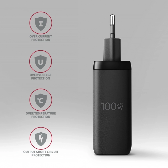 Cestovná nabíjačka ACU-DPQ100 GaN 100W s 3 portami