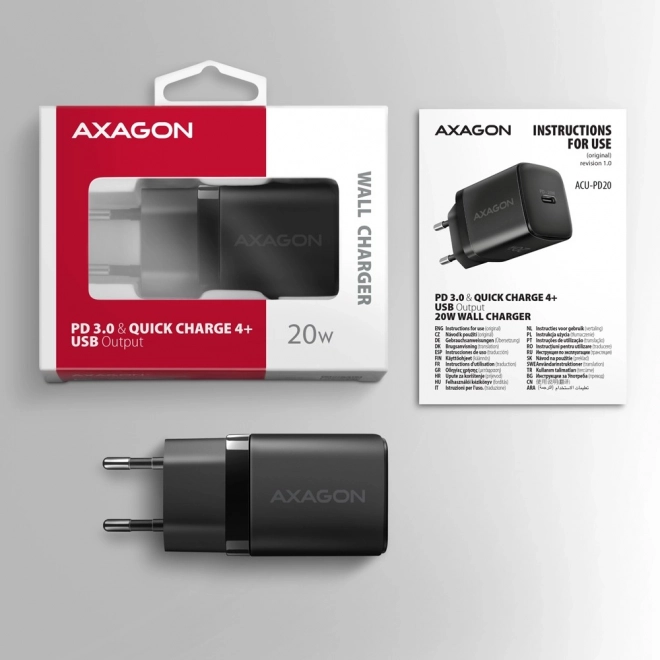 Axagon 20W USB-C rýchlonabíjačka