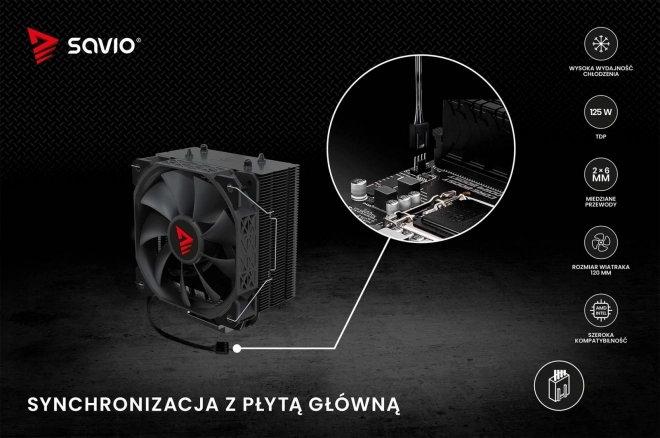 Chladič procesora SAVIO Frost X2 Black