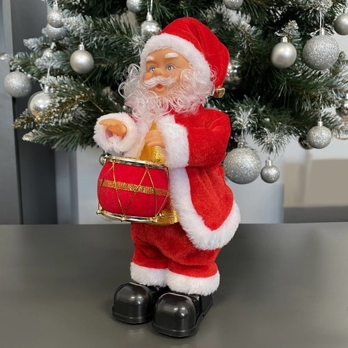 Hrajúca a spievajúca figúrka Santa Clausa 30 cm