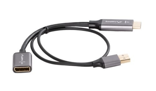Adaptér HDMI na DisplayPort 4K 20 cm strieborný