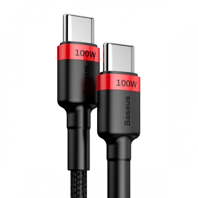 Baseus rýchlonabíjací USB-C kábel 100W červený/čierny