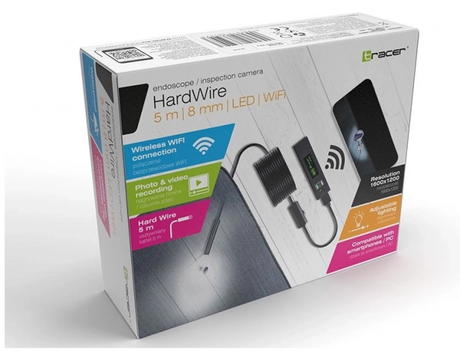 Kamera endoskopická Tracer HardWire 5M s LED a WiFi