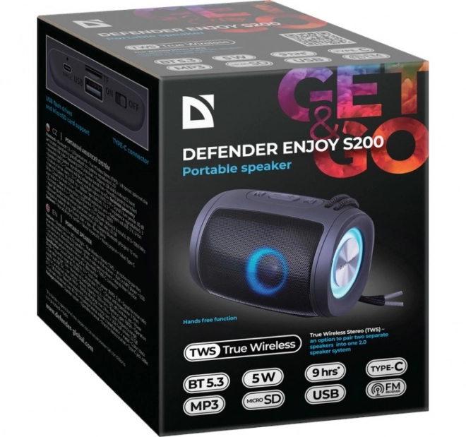 Bluetooth reproduktor Enjoy S200 TWS 2.0 čierny