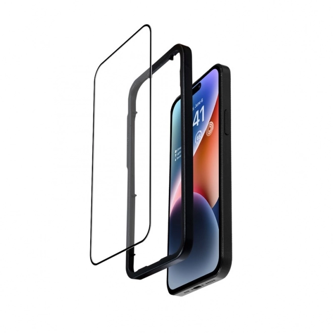Ochranné sklo Anti-Bacterial 3D Armour Glass pre iPhone 14 Pro s inštalačným rámom