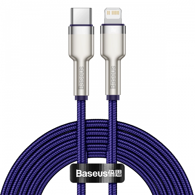 Kábel Baseus Cafule Series USB-C na Lightning 20W 2m Fialový