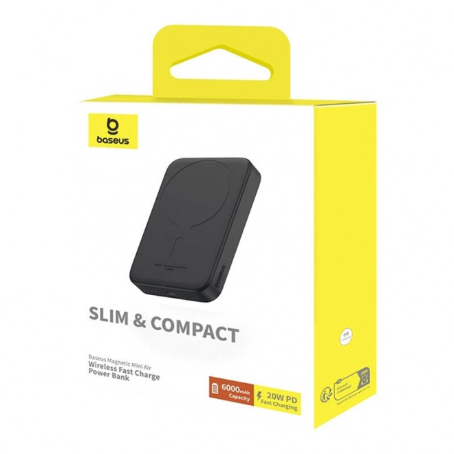 Mini bezdrôtová powerbank 20 W Baseus (čierna)