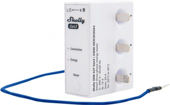 Shelly 3EM merač spotreby energie