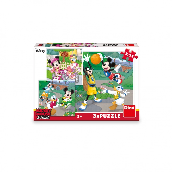 Puzzle Mickey Mouse a kamaráti 3x55 dielikov