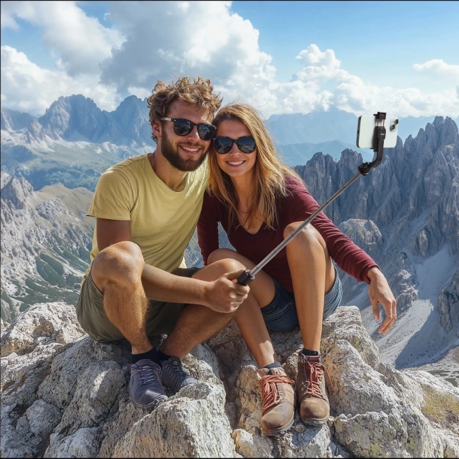 Elegantná teleskopická selfie tyč so stojanom