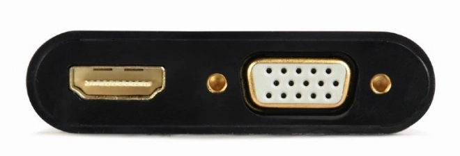 Adaptér HDMI na HDMI a VGA s audiom a napájaním