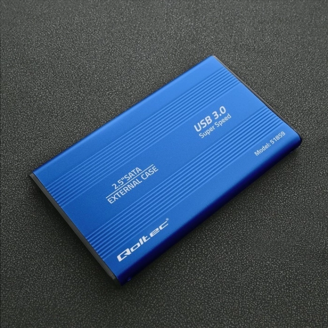 Externé puzdro na HDD/SSD 2.5" SATA3 USB 3.0 Modré