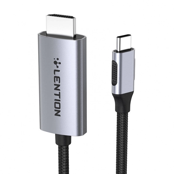 Lention USB-C na HDMI kábel 4K 3m sivý