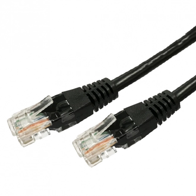 Sieťový kábel Patchcord kat. 5e RJ45 UTP 10m čierny