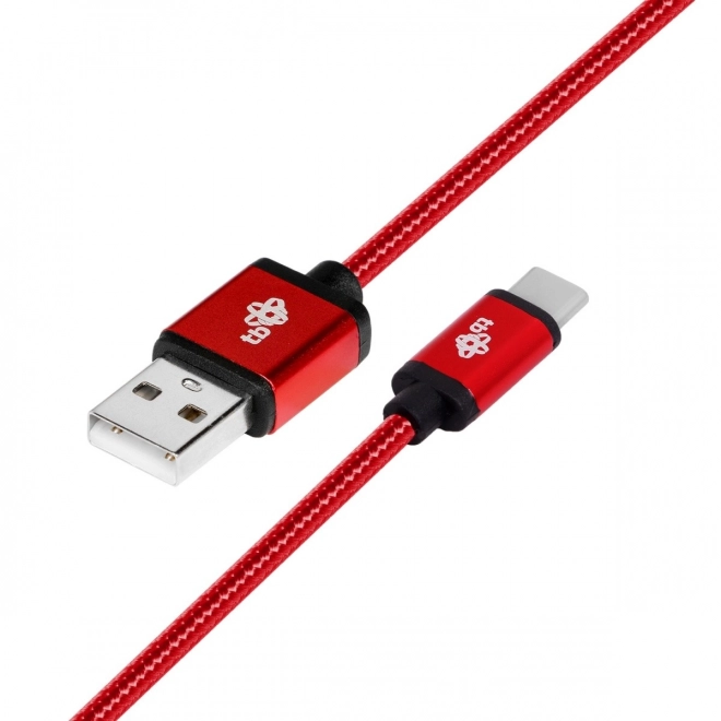 Kábel USB-USB C 1,5m rubínový šnúrka