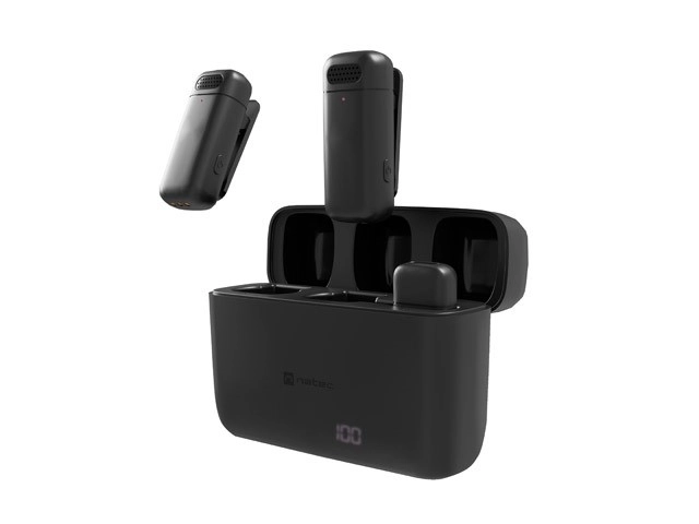 Bezdrôtový klopový mikrofón USB-C Natec Hopper