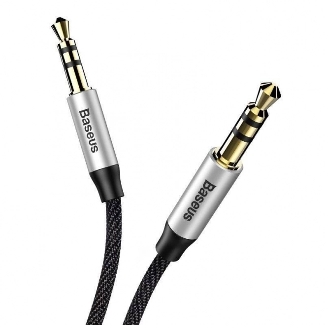 Baseus Yiven Audio Kábel Mini Jack 3,5 mm AUX, 1 m (čierny-strieborný)