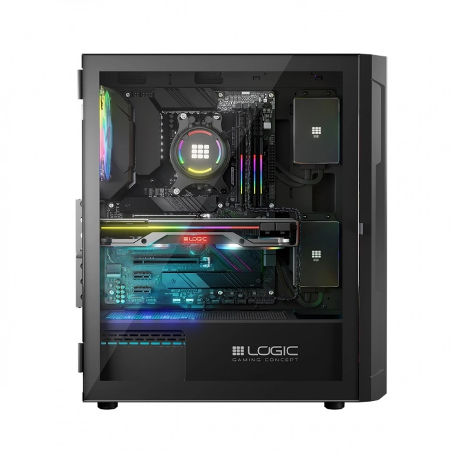 Počítačová skrinka LOGIC Aramis ARGB Midi USB 3.0 Čierna