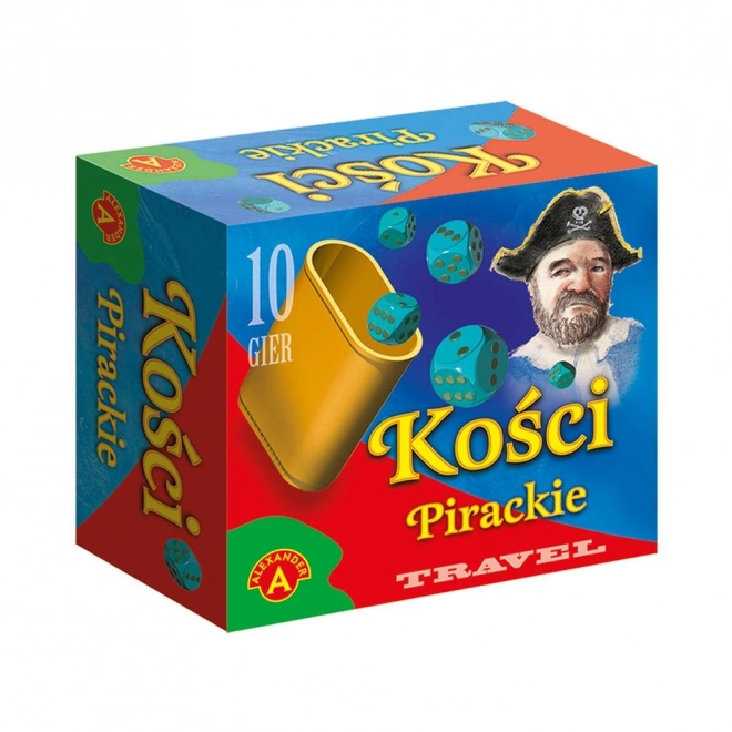 Pirátová cestovná hra s kockami