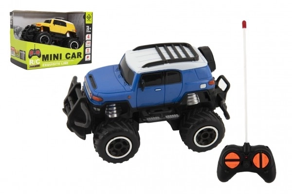 Autíčko RC mini SUV plastové 14cm 27MHz auto na diaľkové ovládanie na batérie. 2 farby v krabici 16x12x10 – Žltá