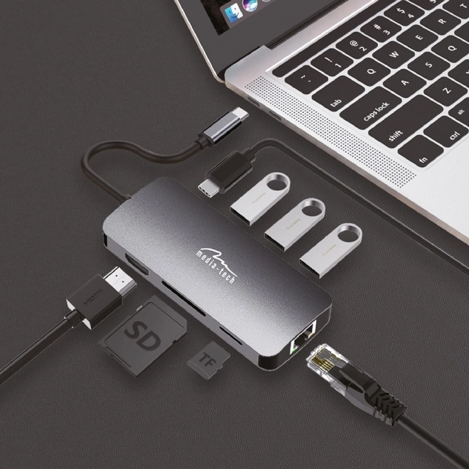 Viacportový USB-C HUB 8 v 1