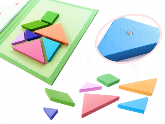 Magnetická knižka Tangram 3D skladačka