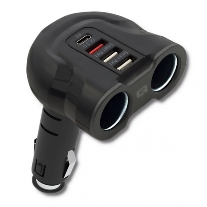 Automobilový rozdeľovač zapaľovača Qoltec
