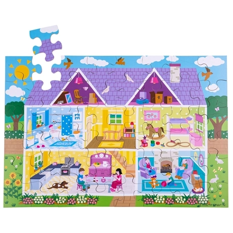 Bigjigs Toys Podlahové puzzle Domeček