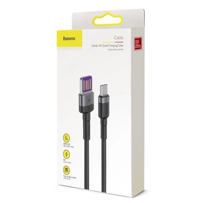 Baseus Cafule USB-C kábel Huawei SuperCharge, QC 3.0, 5A 1m