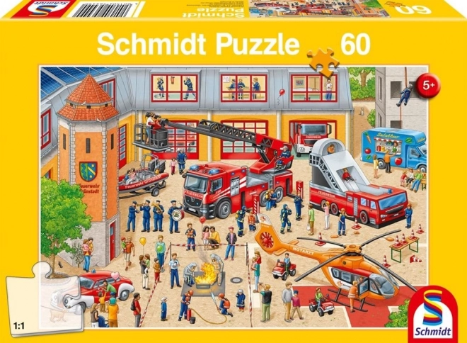 Detský deň na požiarnej stanici - Puzzle 60 dielikov