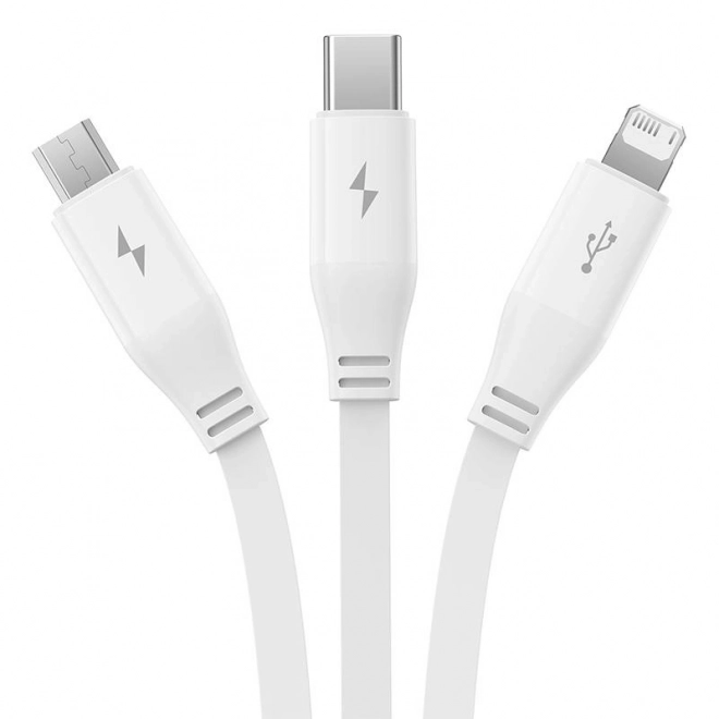 Univerzálny nabíjací kábel 3v1 Baseus: USB-C, micro USB, Lightning