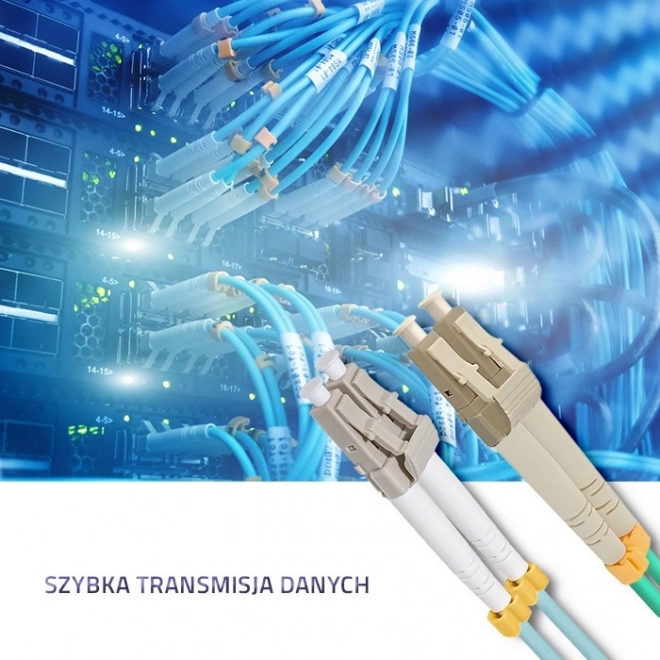 Patchcord LC/UPC-LC/UPC OM3 multimódový 1m