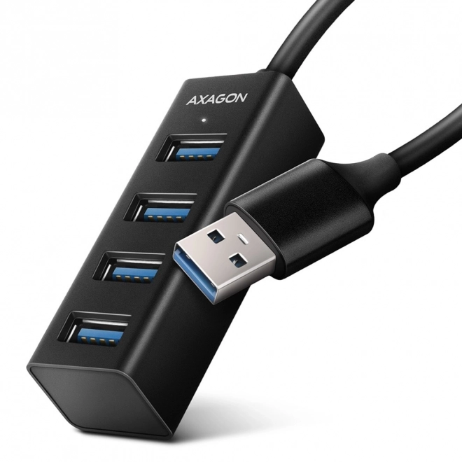 AXAGON kompaktný kovový USB hub 4-portový